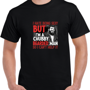 Chubby Bearded Man - Dark T Shirt