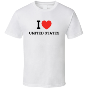 I Heart  United states NY Parody T shirt